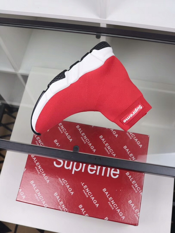 Balenciaga X Supreme Speed Runner Sock Red